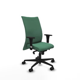 PIQUERAS Y CRESPO Silla Albacete Confidente Verde Esmeralda Mecanismo Sincro Brazos 1D
