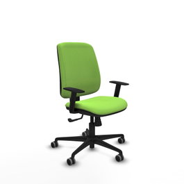 PIQUERAS Y CRESPO Silla de oficina Alares color Pistacho con mecanismo Sincro y brazos 1D