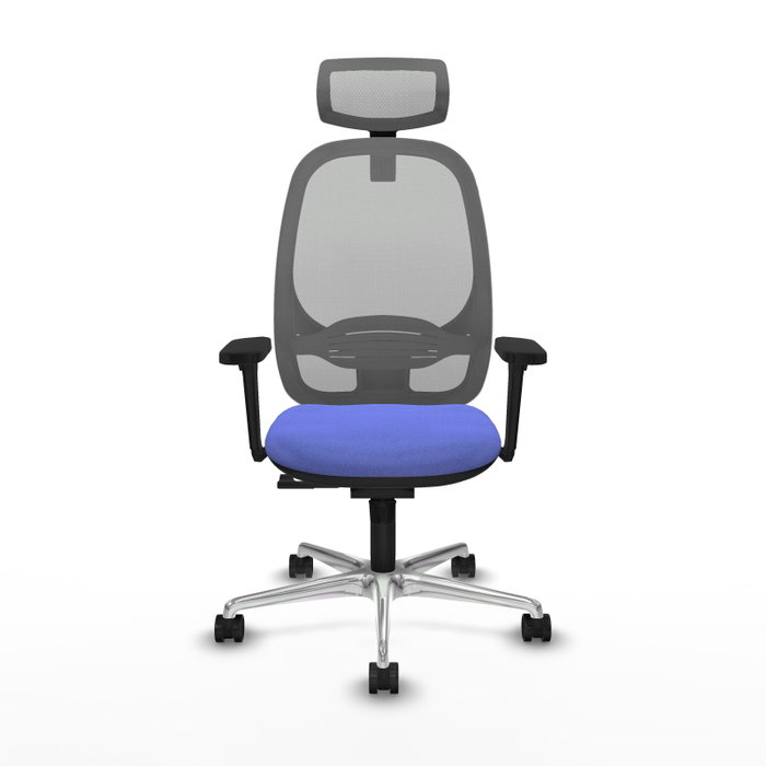 PIQUERAS Y CRESPO Silla de oficina Cilanco Azul claro y Gris con mecanismo Sincro