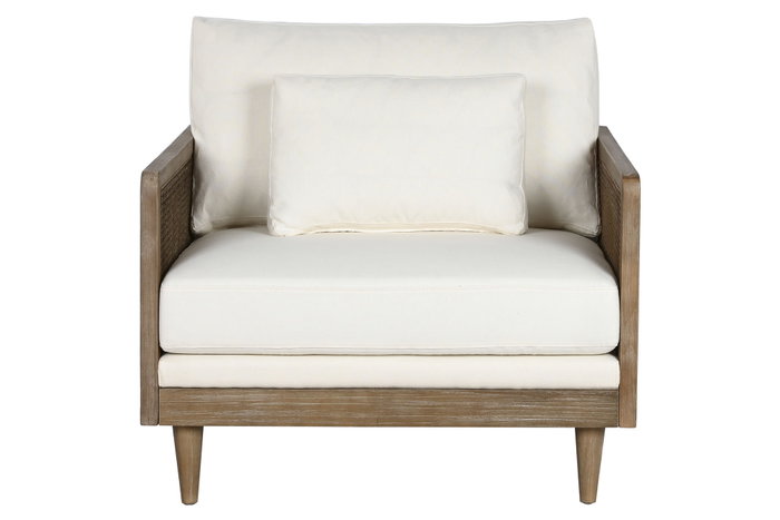 DKD Home Decor Sillón Romántico Marrón Crudo 86 x 88 x 93 cm