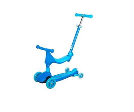 Color Baby Patinete Evolutivo Ride On 4 en 1, Transformable con 3 Ruedas, Azul