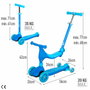 Color Baby Patinete Evo-Scooter Ride On 4 En 1 Azul