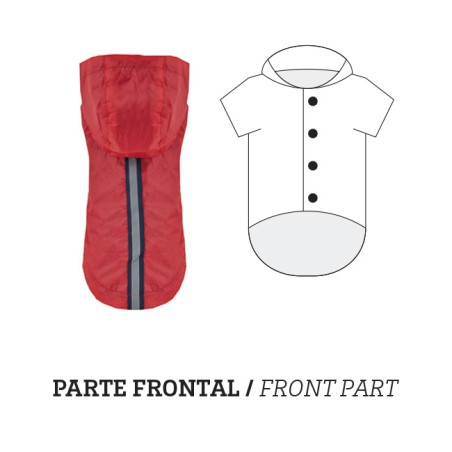 Nayeco Chubasquero Reflectante Rojo para Perros, Impermeable y Adaptable, Talla 70 cm Nayeco Chubasquero Reflectante Rojo para Perros, Impermeable y Adaptable, Talla 70 cm