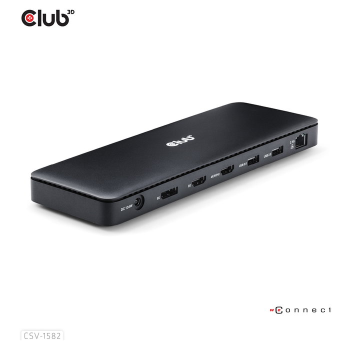 Club 3D Docking Station Thunderbolt 4 12-in-1, Estación de Acoplamiento con 3 Salidas de Pantalla y Bandeja de Almacenamiento