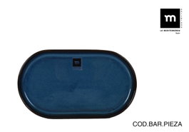 La Mediterranea Bandeja Oval Chester Blue 25.3x14.5cm, 12 unidades