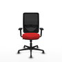PIQUERAS Y CRESPO Silla de oficina Zulema Rojo/Negro con Mecanismo Sincro