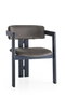 Hanah Home CO - 009 Sillón de Terciopelo Negro y Antracita