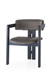 Hanah Home CO - 009 Sillón de Terciopelo Negro y Antracita
