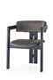 Hanah Home CO - 009 Sillón de Terciopelo Negro y Antracita