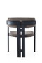 Hanah Home CO - 009 Sillón de Terciopelo Negro y Antracita
