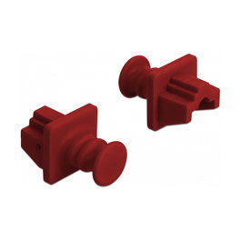 DeLOCK 86510 Cubierta antipolvo para puerto RJ45, rojo, 10 piezas