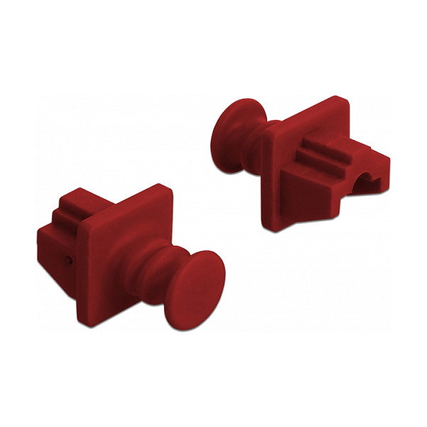 DeLOCK 86510 Cubierta antipolvo para puerto RJ45, rojo, 10 piezas DeLOCK 86510 Cubierta antipolvo para puerto RJ45, rojo, 10 piezas