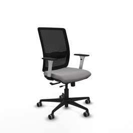 PIQUERAS Y CRESPO Silla de oficina Haches Gris con mecanismo Sincro/Traslack