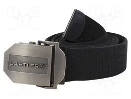 LAHTI PRO Cinturón de lona negro para pantalones