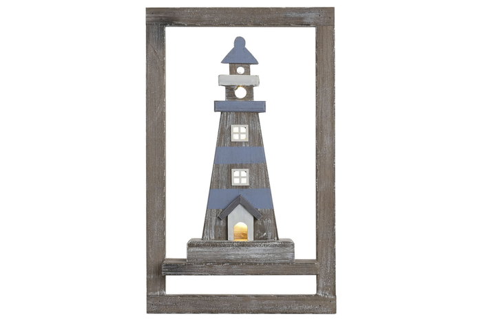 DKD Home Decor Decoración de Pared LED MDF 30x8x50 (Surtido de 2 unidades)