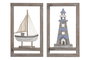 DKD Home Decor Decoración de Pared LED MDF 30x8x50 (Surtido de 2 unidades)