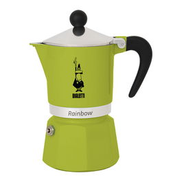 Bialetti Cafetera italiana Rainbow 3 tazas Verde Negro Aluminio CE