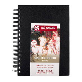 Cuaderno De Dibujo Talens Art Creation Boceto Con Espiral Tapa Dura 140 X 210 Mm 110G 80H