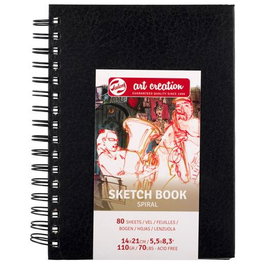 Talens Art Creation Cuaderno de Bocetos Espiral, 14x21 cm, 80 Hojas, Papel 110 g/m², Libre de Ácidos