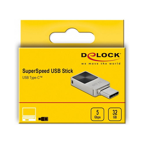DeLOCK Mini USB 5 Gbps USB-C 32 GB Plata