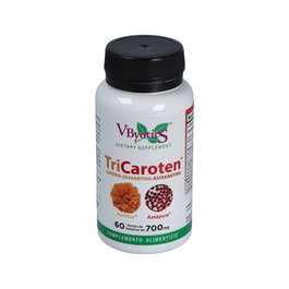 VBYOTICS Tricaroten 60 Perlas con Luteína, Zeaxantina y Astaxantina