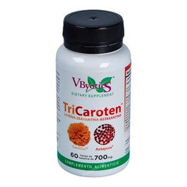 VBYOTICS Tricaroten 60 Perlas con Luteína, Zeaxantina y Astaxantina
