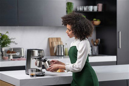 Sage SES450BSS4EEU1 Cafetera Bambino™ Resultados Nivel Barista, Texturizado de Leche