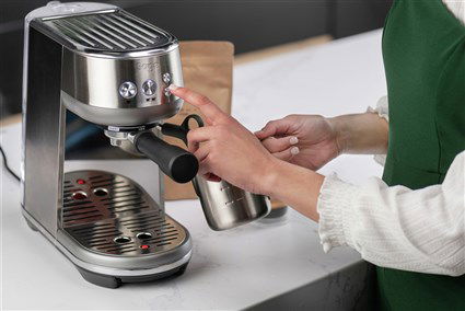 Sage SES450BSS4EEU1 Cafetera Bambino™ Resultados Nivel Barista, Texturizado de Leche