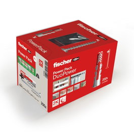 Fischer Duopower 6 x 30 mm + Tornillo Powerfast II 4.5 x 40 mm, Caja de 200 unidades