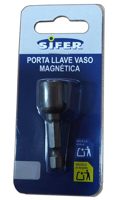 SIFER Llave Vaso Pavonada con Imán 10 x 48mm SIFER Llave Vaso Pavonada con Imán 10 x 48mm