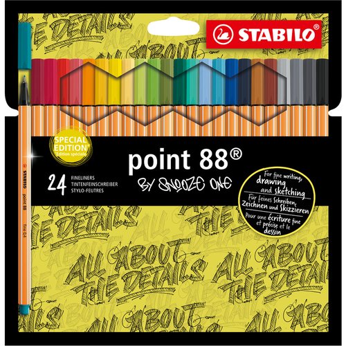 STABILO Point 88 Snooze One Edition Estuche de 24 Rotuladores de Fibra de Cartón STABILO Point 88 Snooze One Edition Estuche de 24 Rotuladores de Fibra de Cartón