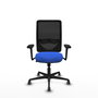 PIQUERAS Y CRESPO Silla de oficina Zulema con mecanismo Sincro Azul y Negro