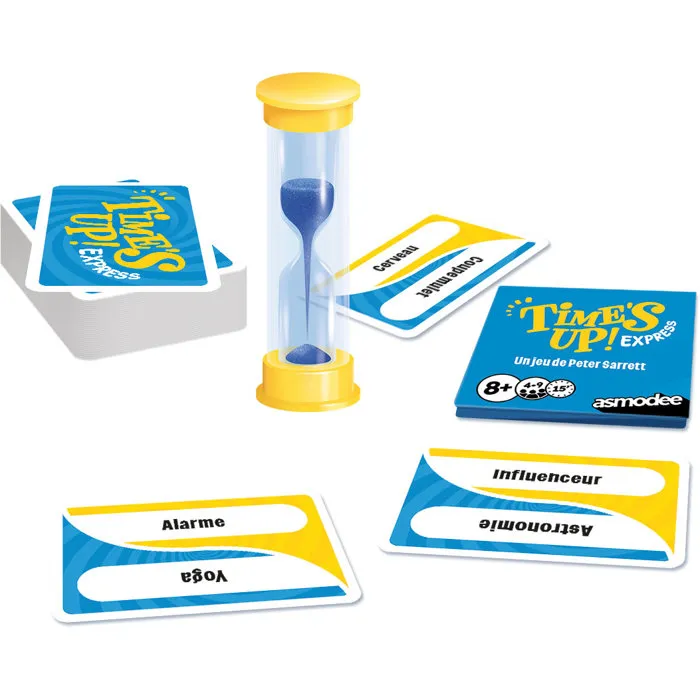 Asmodee ZYGOMATIC - Time's Up Express, Juego de mesa de fiesta familiar y portátil, de 4 a 9 jugadores, 15 minutos, a partir de 8 años