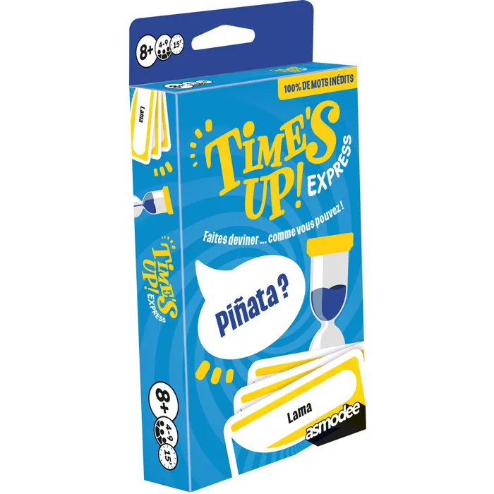 Asmodee ZYGOMATIC - Time's Up Express, Juego de mesa de fiesta familiar y portátil, de 4 a 9 jugadores, 15 minutos, a partir de 8 años