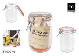 La Mediterranea Tarro Hermético Vidrio Clip 1000ml (12 Unidades)