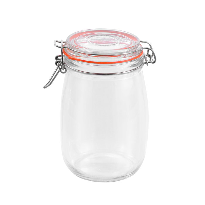 La Mediterranea Tarro Hermético Vidrio Clip 1000ml (12 Unidades) La Mediterranea Tarro Hermético Vidrio Clip 1000ml (12 Unidades)