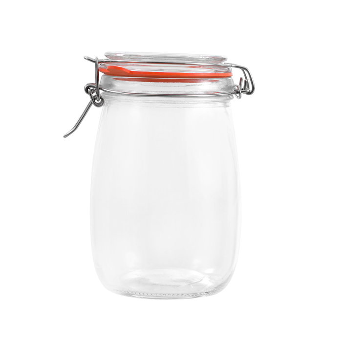 La Mediterranea Tarro Hermético Vidrio Clip 1000ml (12 Unidades) La Mediterranea Tarro Hermético Vidrio Clip 1000ml (12 Unidades)