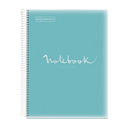 Bloc Miquelrius Emotions Notebook 5 Micro.Tapa Pp A4 120H 90G Cuadric.5X5 Azul Cielo (Set de 5)