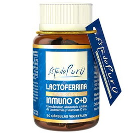 Tongil Lactoferrina Inmuno C+D 30 Cápsulas - Complemento con Lactoferrina 150 mg, Vitaminas C y D para el Sistema Inmunitario