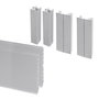 Emuca Lote de 2 zócalos para cocina Plasline con accesorios de unión, altura 150mm, 2 barras de lognitud 2.35m, Plástico, Anodizado satinado