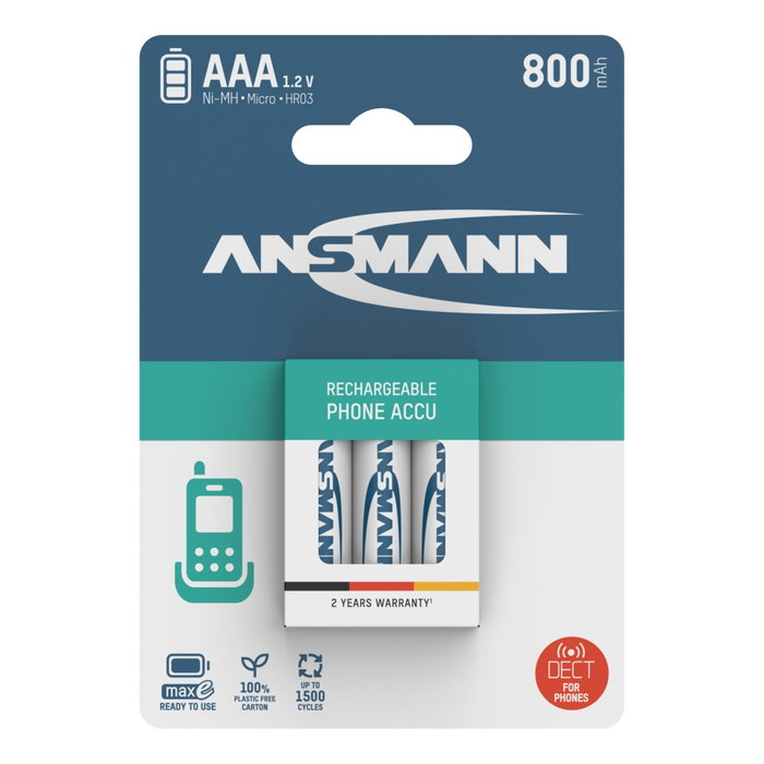 Ansmann maxE NiMH Pilas Micro AAA 800 mAh Ansmann maxE NiMH Pilas Micro AAA 800 mAh