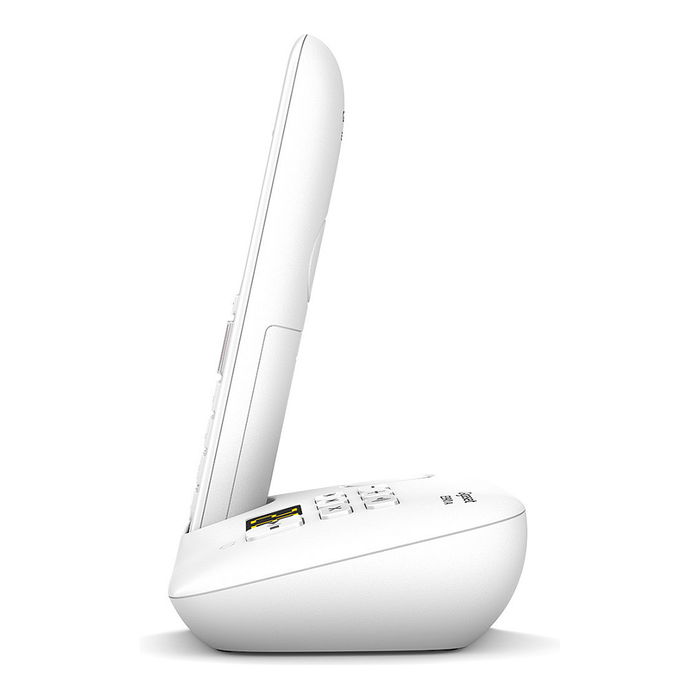 Gigaset E390A Teléfono Inalámbrico DECT con Contestador Automático, Identificador de Llamadas, Pantalla TFT 2.2", 200 Contactos, Blanco, 50 m Interior / 300 m Exterior