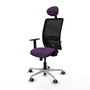 PIQUERAS Y CRESPO Silla de oficina Zulema con mecanismo Sincro, Morado y Negro