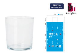 La Mediterranea Set de 4 cajas de 6 Vasos Nela Plain de 290 cc, 24 piezas total