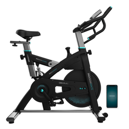 Cecotec Bicicleta de ejercicio DrumFit Indoor 24000 Race Sprint con volante de inercia de 24 kg y conexión Kinomap