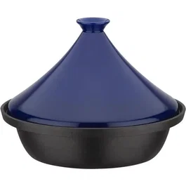 GSW Tajín de hierro fundido macizo 4005643717441, 30 x 22 cm, Tapa de cerámica, Inducción, Azul