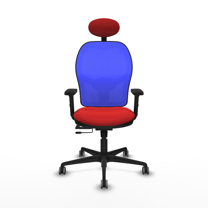 PIQUERAS Y CRESPO Silla de oficina Jorquera Rojo/Azul con mecanismo Sincro/Traslack PIQUERAS Y CRESPO Silla de oficina Jorquera Rojo/Azul con mecanismo Sincro/Traslack