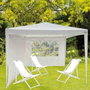 Aktive Cenador 2.7x2.7x2.55 m con 2 laterales y ventana - Beige