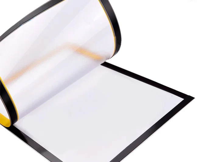 Liderpapel Marco Porta Anuncios Magnético DIN A4 Adhesivo Removible Color Amarillo