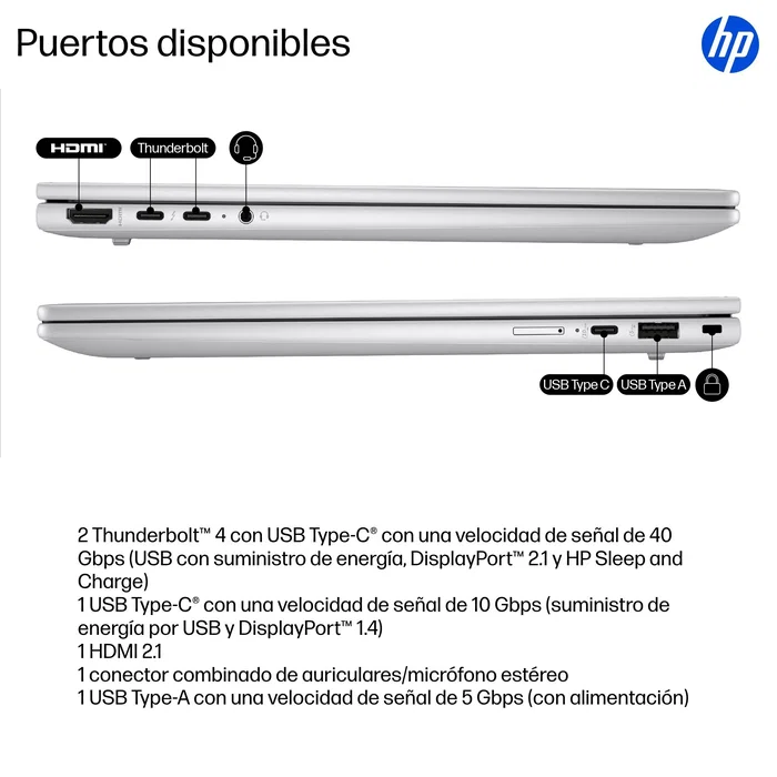 HP EliteBook X G1i 14 pulgadas Intel Core Ultra 5 226V 16GB 512GB SSD Plata HP EliteBook X G1i 14 pulgadas Intel Core Ultra 5 226V 16GB 512GB SSD Plata